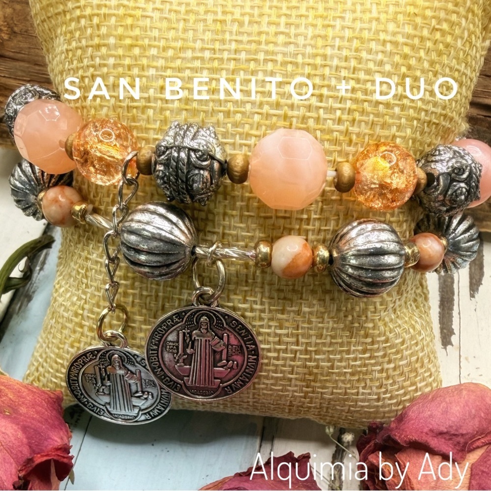 SAN BENITO DUO +San Benito Duo Bracelet - Silver, Gold, and Peach